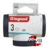 Legrand 694521, Hármas Elágazású 2P+F Elosztódugó, 16A, Fekete