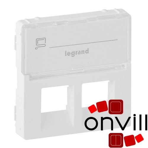 Legrand 755480, Valena Life 2XRJ45 Csatlakozóaljzat Burkolat, Címketartóval, Fehér