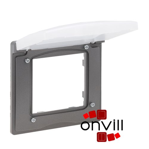 Legrand 863496, Niloé Step Egyes Keret, Vízmentes, IP44, Grafit