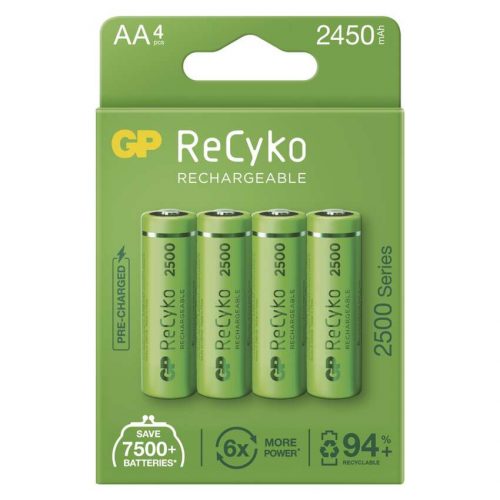 EMOS B21254, GP ReCyko NiMH Akkumulátor HR6 (AA) 2500mAh 4db