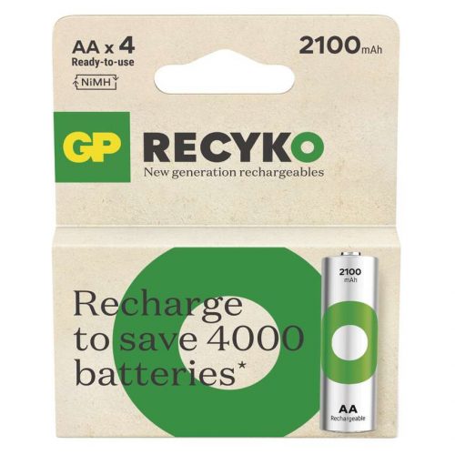 EMOS B25214, GP ReCyko NiMH Akkumulátor HR6 (AA) 2100mAh 4db