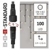 EMOS D1CW01, Standard LED sorolható karácsonyi füzér – jégcsapok, 2,5 m, kültéri, meleg fehér