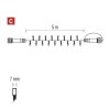 EMOS D2AC02, Profi LED sorolható füzér, fehér, 5 m, kültéri és beltéri, hideg fehér