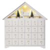 EMOS DCWW02, LED adventi naptár, fa, 35x33 cm, 2x AA, beltéri, meleg fehér, időzítő