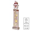 EMOS DCWW12, LED dekoráció, fa – hóember, 46 cm, 2x AA, beltéri, meleg fehér, időzítő