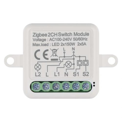 EMOS H5102, GoSmart kapcsolómodul IP-2102SZ, ZigBee, 2 csatornás