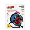 EMOS P08650W, Weatherproof kábeltekercs 50 m / 4 aljzat / kék / szilikon / 230 V / 1,5 mm2