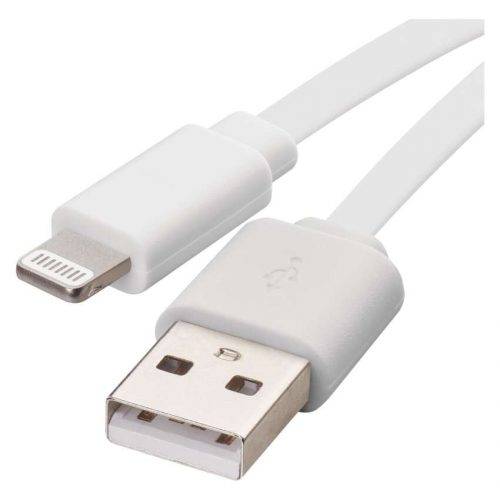 EMOS SM7013W, Töltő- és adatkábel USB-A 2.0 / Lightning MFi, 1 m, fehér