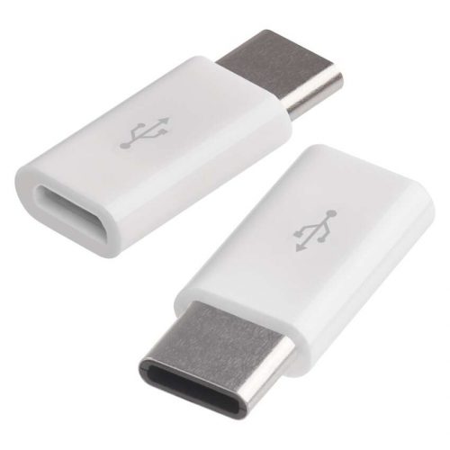 EMOS SM7023, Adapter micro USB-B 2.0 / USB-C 2.0, fehér, 2db