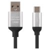 EMOS SM7025BL, Töltő- és adatkábel USB-A 2.0 / USB-C 2.0, 1 m, fekete