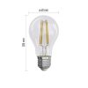 EMOS Z74270D, LED izzó Filament A60 / E27 / 8,5 W (75 W) / 1 055 lm / meleg fehér / dimmelhető