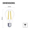 EMOS Z74270, LED izzó Filament A60 / E27 / 7 W (75 W) / 1 060 lm / meleg fehér