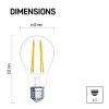 EMOS Z74271, LED izzó Filament A60 / E27 / 7 W (75 W) / 1 060 lm / természetes fehér