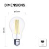 EMOS Z74284, LED izzó Filament A67 / E27 / 11 W (100 W) / 1 521 lm / meleg fehér