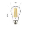 EMOS Z74290, LED izzó Filament A70 / E27 / 17 W (150 W) / 2 452 lm / meleg fehér