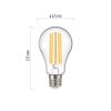 EMOS Z74291, LED izzó Filament A67 / E27 / 17 W (150 W) / 2 452 lm / természetes fehér