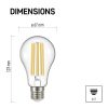 EMOS Z74291, LED izzó Filament A67 / E27 / 17 W (150 W) / 2 452 lm / természetes fehér