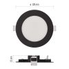 EMOS ZD1323, LED süllyesztett lámpatest NEXXO, kerek, fekete, 7W, CCT