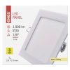 EMOS ZD2131, LED panel beépíthető 12,5W 1000lm IP20 meleg fehér