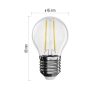 EMOS ZF1100, LED izzó Filament Mini Globe / E27 / 1,8 W (25 W) / 250 lm / meleg fehér