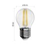 EMOS ZF1120, LED izzó Filament Mini Globe / E27 / 3,4 W (40 W) / 470 lm / meleg fehér