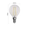 EMOS ZF1200, LED izzó Filament Mini Globe / E14 / 1,8 W (25 W) / 250 lm / meleg fehér