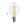 EMOS ZF1220, LED izzó Filament Mini Globe / E14 / 3,4 W (40 W) / 470 lm / meleg fehér