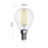 EMOS ZF1240, LED izzó Filament Mini Globe / E14 / 6 W (60 W) / 810 lm / meleg fehér