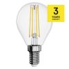 EMOS ZF1240, LED izzó Filament Mini Globe / E14 / 6 W (60 W) / 810 lm / meleg fehér