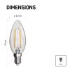 EMOS ZF3200, LED izzó Filament gyertya / E14 / 1,8 W (25 W) / 250 lm / meleg fehér