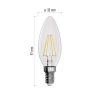 EMOS ZF3220, LED izzó Filament gyertya / E14 / 3,4 W (40 W) / 470 lm / meleg fehér