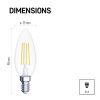 EMOS ZF3241, LED izzó Filament gyertya / E14 / 6 W (60 W) / 810 lm / természetes fehér