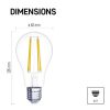 EMOS ZF5121, LED izzó Filament A60 / E27 / 3,4 W (40 W) / 470 lm / természetes fehér