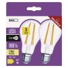 EMOS ZF5140.2, LED izzó Filament A60 / E27 / 5,9 W (60 W) / 806 lm / meleg fehér 2db