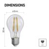 EMOS ZF5147, LED izzó Filament A60 / E27 / 3,8 W (60 W) / 806 lm / meleg fehér