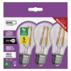 EMOS ZF5148.3, LED izzó Filament A60 / E27 / 3,8 W (60 W) / 806 lm / természetes fehér 3db