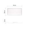 EMOS ZM5172, LED MENNYEZETI PANEL RIVI 30x60, 25W, DIMM., ÁLLÍTHATÓ SZÍNHŐM.