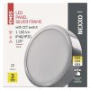 EMOS ZM5233, LED felületi lámpatest NEXXO, kerek, ezüst, 12,5W, CCT