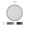 EMOS ZM5253, LED felületi lámpatest NEXXO, kerek, ezüst, 28,5W, CCT