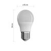 EMOS ZQ1130, LED izzó Classic Mini Globe / E27 / 7,3 W (60 W) / 806 lm / meleg fehér