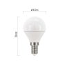 EMOS ZQ1220.3, LED izzó Classic Mini Globe / E14 / 5 W (40 W) / 470 lm / meleg fehér 3db