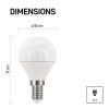 EMOS ZQ1221.3, LED izzó Classic Mini Globe / E14 / 5 W (40 W) / 470 lm / természetes fehér 3db