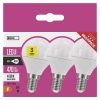 EMOS ZQ1221.3, LED izzó Classic Mini Globe / E14 / 5 W (40 W) / 470 lm / természetes fehér 3db