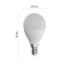 EMOS ZQ1230, LED izzó Classic Mini Globe / E14 / 7,3 W (60 W) / 806 lm / meleg fehér