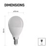 EMOS ZQ1231, LED izzó Classic Mini Globe / E14 / 7,3 W (60 W) / 806 lm / természetes fehér