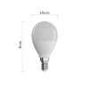 EMOS ZQ1232, LED izzó Classic Mini Globe / E14 / 7,3 W (60 W) / 806 lm / hideg fehér