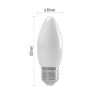 EMOS ZQ3120, LED izzó Classic gyertya / E27 / 4,9 W (40 W) / 470 lm / meleg fehér