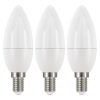 EMOS ZQ3220.3, LED izzó Classic gyertya / E14 / 5 W (40 W) / 470 lm / meleg fehér 3db