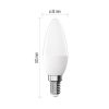 EMOS ZQ3D11, LED izzó Classic gyertya / E14 / 2,5 W (32 W) / 350 lm / Meleg fehér