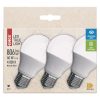 EMOS ZQ5145.3, LED izzó True Light A60 / E27 / 7,2 W (60 W) / 806 lm / természetes fehér 3db